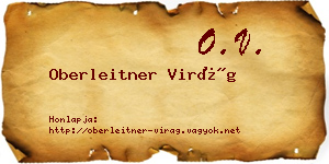 Oberleitner Virág névjegykártya